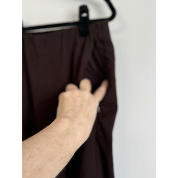 J. Jill Women Essential Cotton-Stretch Pant Size 16 Brown Pull On Minimalist - Picture 5 of 9